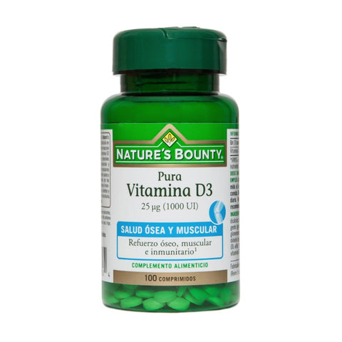Comprar online VITAMINA D3 25 mcg (1000UI) 100 Comp de NATURE´S  BOUNTY. Imagen 1