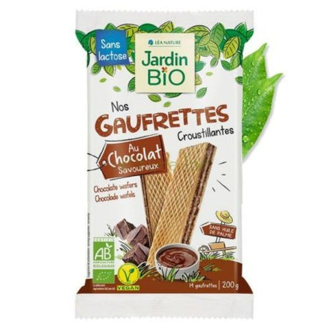 Comprar online WAFFERS DE CHOCOLATE 200G de JARDIN BIO. Imagen 1