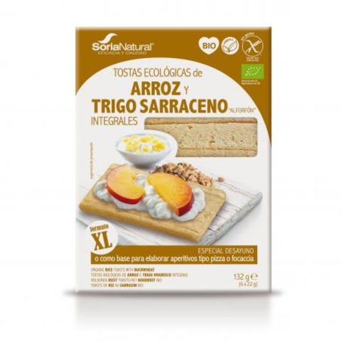 Comprar online TOSTAS ECO DE ARROZ Y TRIGO SARRACENO INTEGRALES de ALECOSOR SORIA NATURAL. Imagen 1