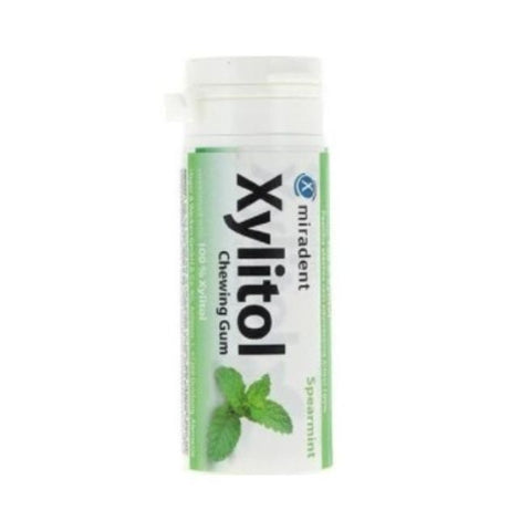 Comprar online XYLITOL CHICLE SABOR HIERBABUENA 30 Ud 30 gr de MIRADENT. Imagen 1