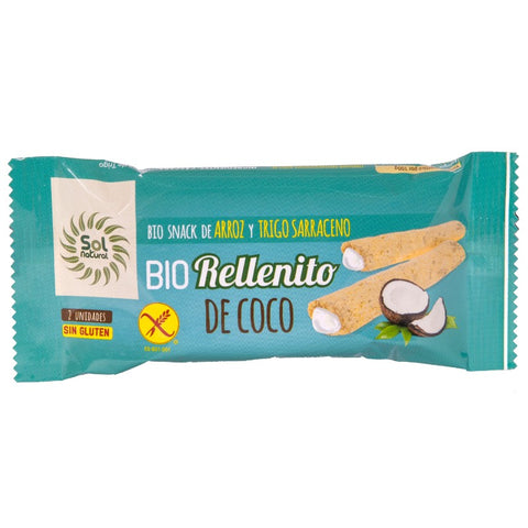Comprar online RELLENITO DE COCO BIO SIN GLUTEN 24x25 g de SOLNATURAL. Imagen 1