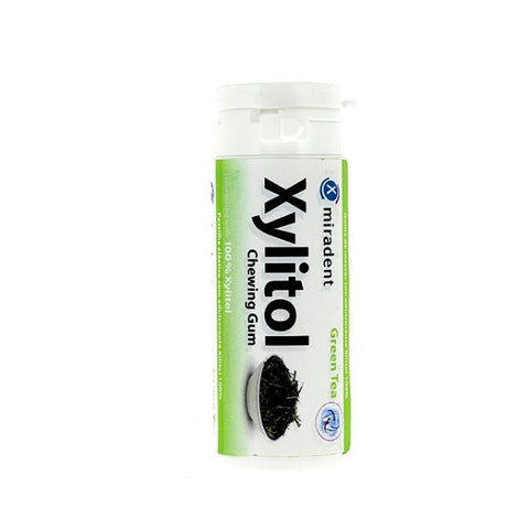 Comprar online XYLITOL CHICLE SABOR TE VERDE BOTE 30 Ud x 30 gr de MIRADENT. Imagen 1