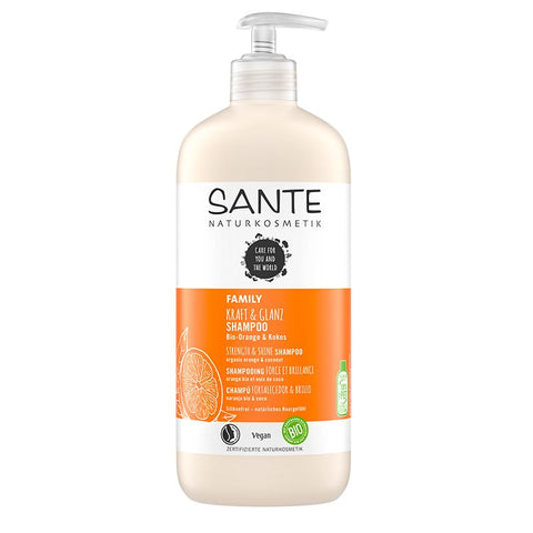 Comprar online CHAMPU FORTALECEDOR & BRILLO FAMILY 500 NARANJA Y de SANTE. Imagen 1