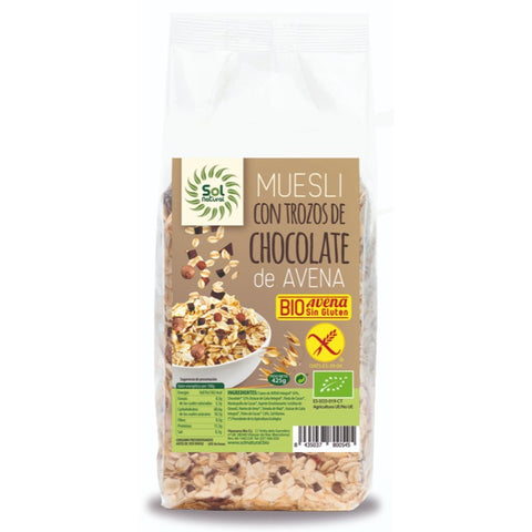 Comprar online MUESLI DE AVENA CHOCOLATE BIO SIN GLUTEN 425 g de SOLNATURAL. Imagen 1