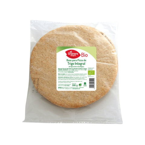 Comprar online BASES DE TRIGO INTEGRL PARA PIZZA BIO 2 UD 300 gr de EL GRANERO INTEGRAL. Imagen 1