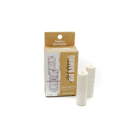 Comprar online RECAMBIO HILO DENTAL CON SEDA NATURAL Y CERA VEGET de BIOBAMBU. Imagen 1