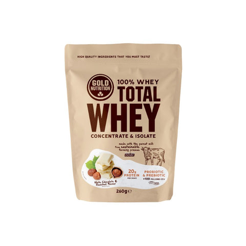 Comprar online TOTAL WHEY CHOCOLATE-AVELLANA 260 G GN de GOLD NUTRION. Imagen 1