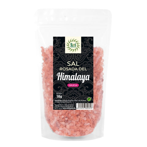 Comprar online SAL GRUESA ROSADA DEL HIMALAYA 1 Kg de SOLNATURAL. Imagen 1