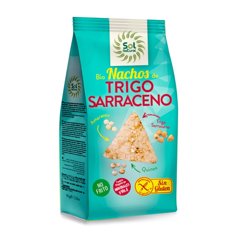Comprar online NACHOS TRIGO SARRACENO AMARANTO Y QUINOA 80 g de SOLNATURAL. Imagen 1