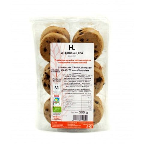 Comprar online COOKIES DE KAMUT CON CHIPS DE CHOCOLATE ECO 220 gr de HORNO DE LEÑA. Imagen 1