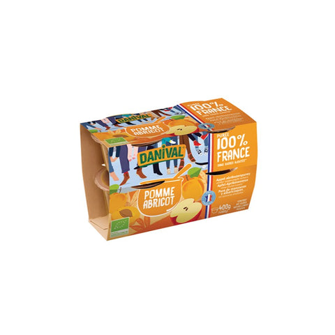 Comprar online PACK 4 PURES DE MANZANA Y ALBARICOQUE 400 gr de DANIVAL. Imagen 1