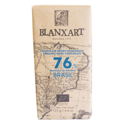 Comprar online CHOCOLATE NEGRO BRASIL 76% 125 gr de BLANXART. Imagen 1