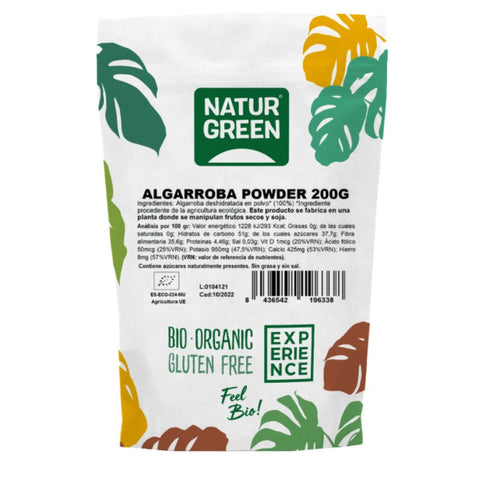 Comprar online EXPERIENCE ALGARROBA POWDER BIO SIN GLUTEN 200 G de NATURGREEN. Imagen 1
