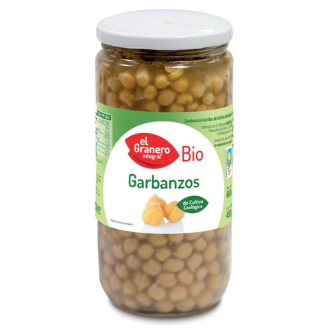 Comprar online GARBANZOS COCIDOS BIO 660 gr de EL GRANERO INTEGRAL. Imagen 1
