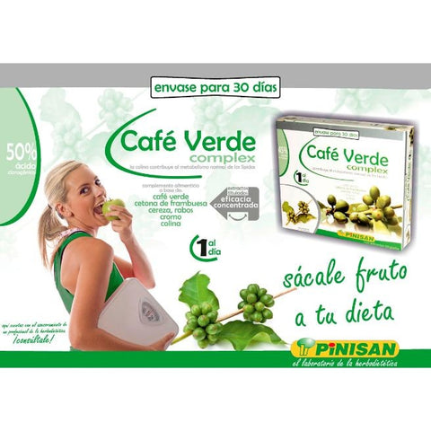 Comprar online CAFE VERDE COMPLEX 30 Caps de PINISAN. Imagen 1