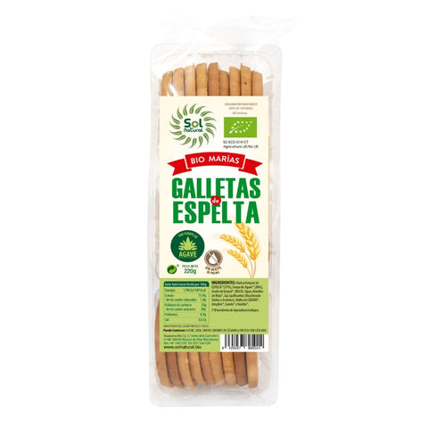 Comprar online GALLETAS MARIA CON SIROPE AGAVE BIO 220 g de SOLNATURAL. Imagen 1
