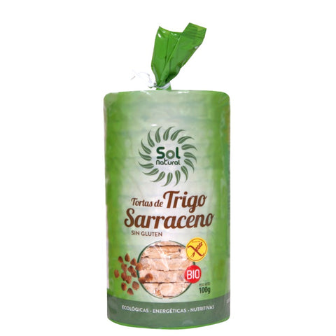 Comprar online TORTAS DE TRIGO SARRACENO SIN GLUTEN BIO 100 g de SOLNATURAL. Imagen 1