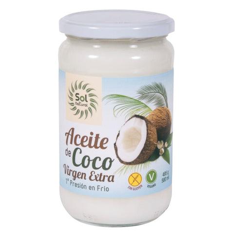 Comprar online ACEITE DE COCO VIRGEN EXTRA GRANDE BIO 580 ml de SOLNATURAL. Imagen 1