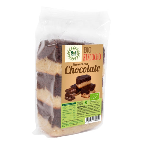 Comprar online BIZCOCHO DE MARMOL CHOCOLATE BIO 300 g de SOLNATURAL. Imagen 1