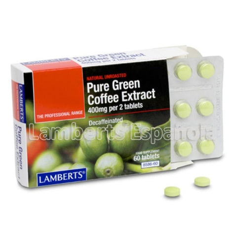 Comprar online EXTRACTO CAFE VERDE PURO 60 Tabs 400mg de LAMBERTS. Imagen 1