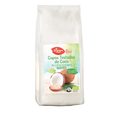 Comprar online COPOS TOSTADOS DE COCO BIO 300 gr de EL GRANERO INTEGRAL. Imagen 1
