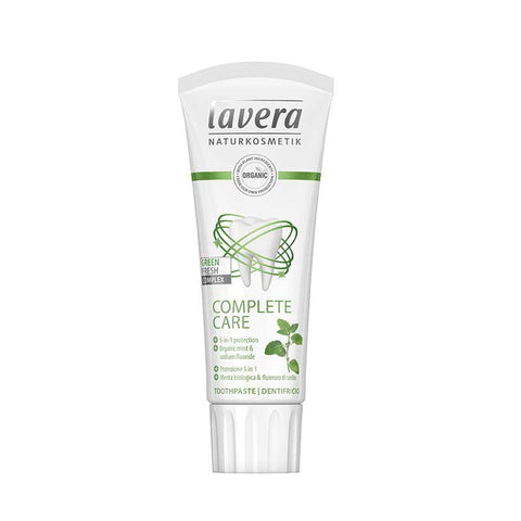 Comprar online DENTIFRICO CUIDADO COMPLETO CON FLUOR MENTA BIO 75 de LAVERA. Imagen 1