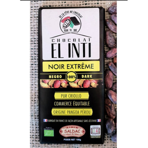 Comprar online CHOCOLATE 100% SIN AZUCAR DE 100 G de ORO DE LOS ANDES. Imagen 1