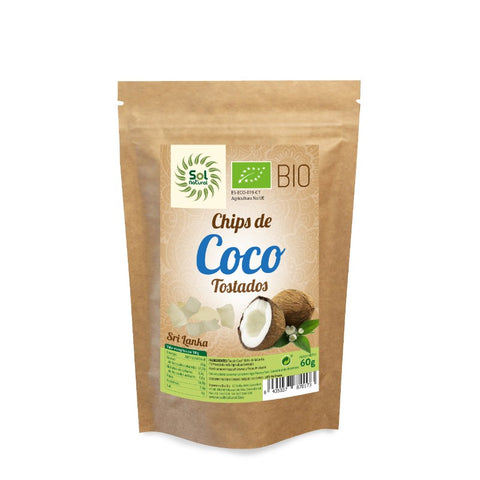 Comprar online CHIPS TOSTADOS DE COCO BIO SRI LANKA 60 g de SOLNATURAL. Imagen 1