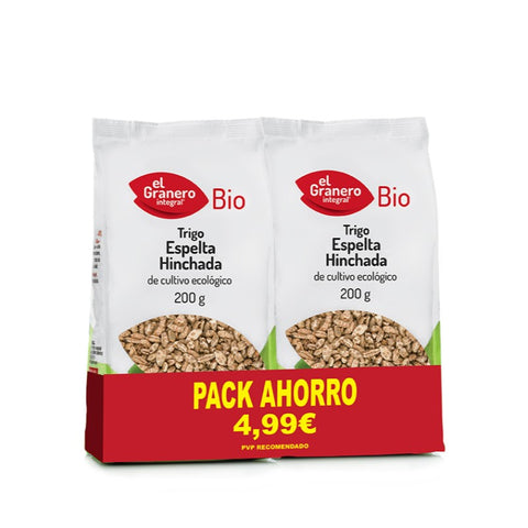 Comprar online PACK 2 TRIGO ESPELTA HINCHADO BIO 2 X 200 gr de EL GRANERO INTEGRAL. Imagen 1
