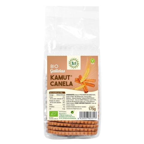 Comprar online GALLETAS DE KAMUT½ CON CANELA BIO 175 g de SOLNATURAL. Imagen 1