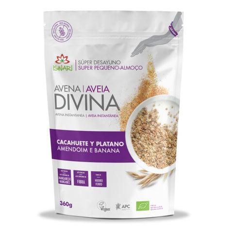 Comprar online AVENA DIVINA CACAHUETE PLATANO BIO 360 gr de ISWARI. Imagen 1