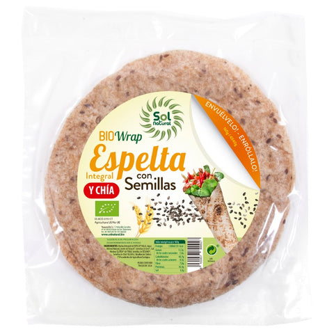 Comprar online WRAP DE ESPELTA CON SEMILLAS BIO 160 g de SOLNATURAL. Imagen 1