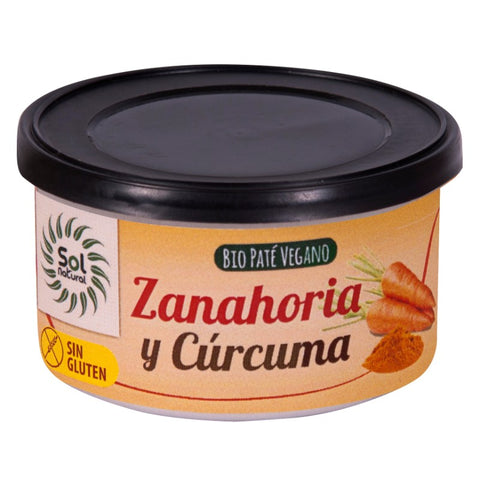 Comprar online PATE ZANAHORIA Y CURCUMA BIO 125 g de SOLNATURAL. Imagen 1