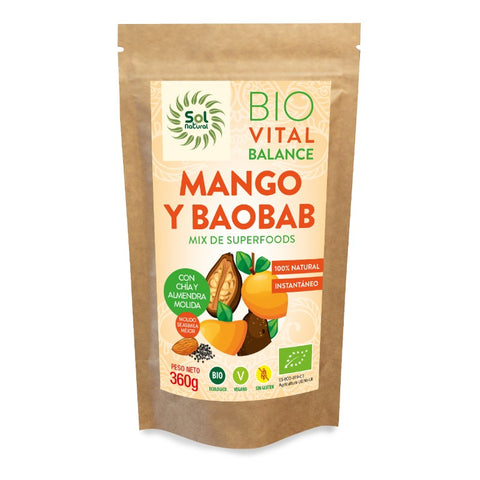 Comprar online VITAL BALANCE MANGO Y BAOBAB BIO 360 g de SOLNATURAL. Imagen 1
