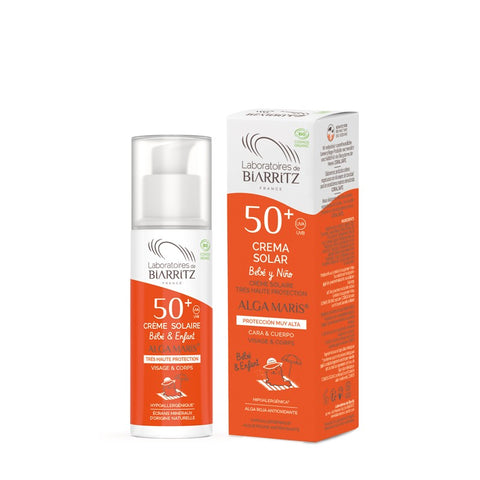 Comprar online CREMA SOLAR NIðOS SPF50+ ALGA MARIS 100 ml de LAB BIARRITZ. Imagen 1