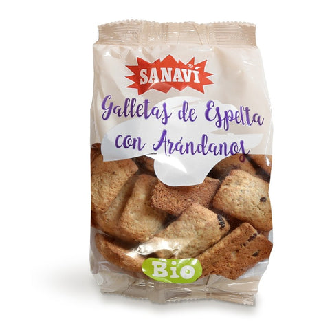 Comprar online GALLETAS DE ESPELTA Y ARANDANOS 200 G de SANAVI. Imagen 1