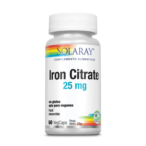 Comprar online IRON 25 mg 60 Caps de SOLARAY. Imagen 1
