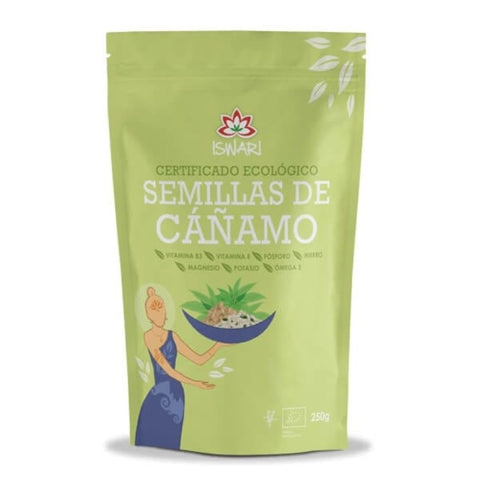 Comprar online SEMILLAS DE CAÑAMO SIN CASCARA  BIO 250 gr ES de ISWARI. Imagen 1