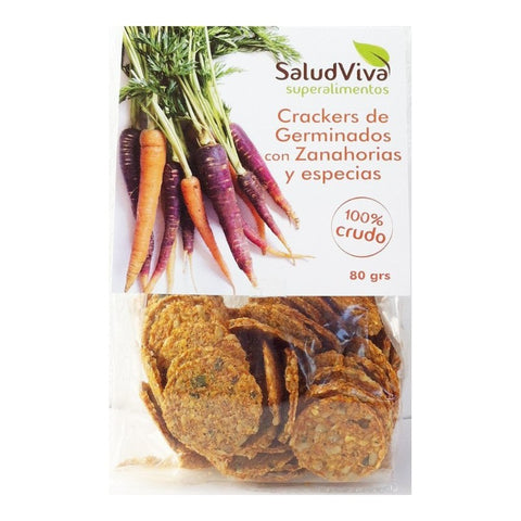 Comprar online CRACKER DE GERMINADOS CON ZANAHORIA Y ESPEC 80 GRS de SALUD VIVA. Imagen 1