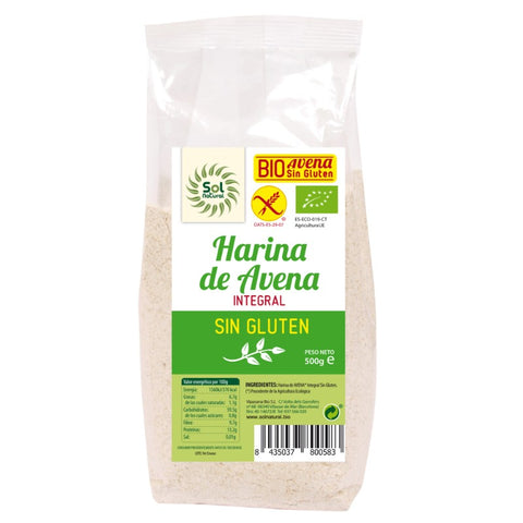 Comprar online HARINA DE AVENA SIN GLUTEN BIO 500 g de SOLNATURAL. Imagen 1