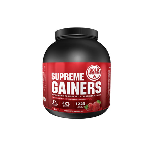 Comprar online SUPREME GAINERS FRESA 3 KG de GOLD NUTRION. Imagen 1