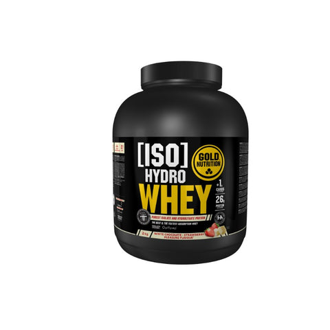 Comprar online ISO HYDRO WHEY CHOCOLATE BLANCO FRESA 2 KG ISOLAC½ de GOLD NUTRION. Imagen 1