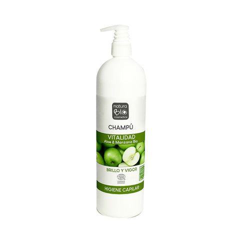 Comprar online CHAMPU VITALIDAD ALOE VERA & MANZANA 740ml de NATURABIO. Imagen 1
