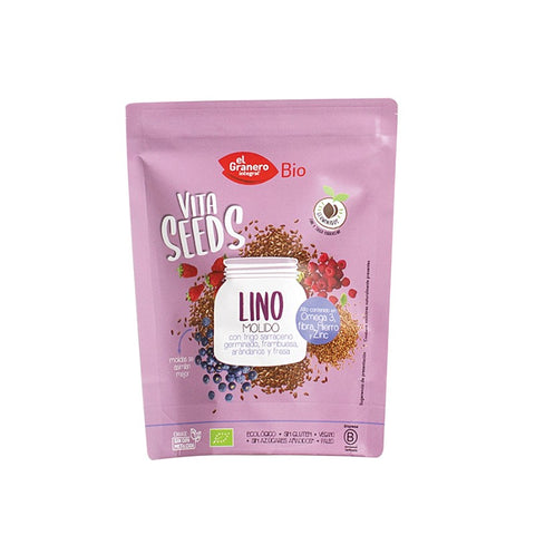 Comprar online VITASEEDS LINO MOLIDOS TRIGO SARRACENO FRAMBUESA A de EL GRANERO INTEGRAL. Imagen 1