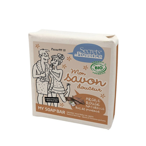 Comprar online JABON PASTILLA ARCILLA ROJA & PERFUME WOOD PROVENC de SECRETS DE PROVENCE. Imagen 1
