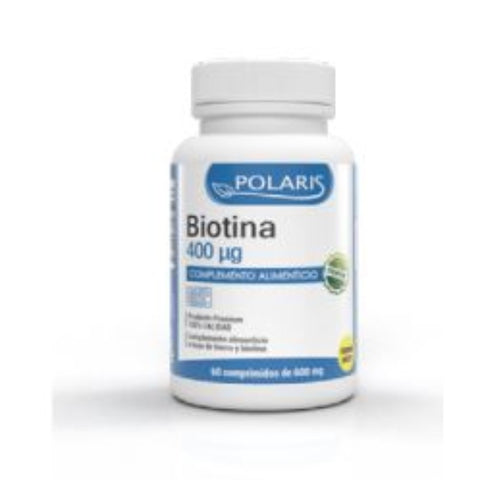 Comprar online BIOTINA 400 MG 60 COMP de POLARIS. Imagen 1
