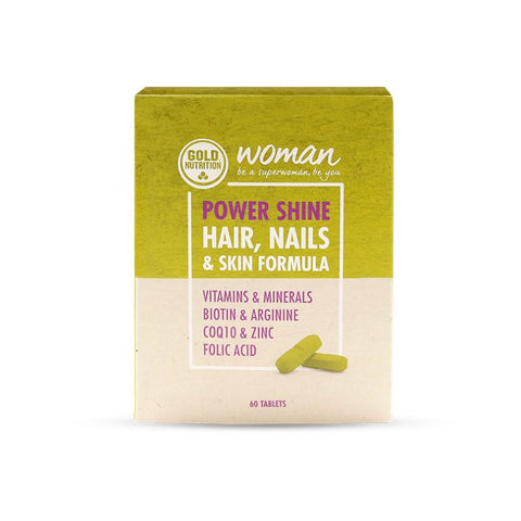 Comprar online POWER SHINE HAIR, SKIN & NAILS FORMULA 60 TABS de GOLD NUTRION. Imagen 1