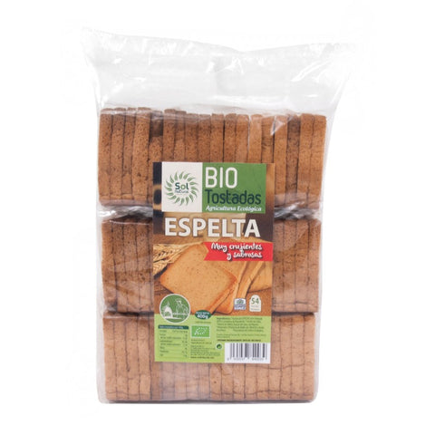 Comprar online TOSTADAS ESPELTA EN PAQUETE BIO 400 g de SOLNATURAL. Imagen 1