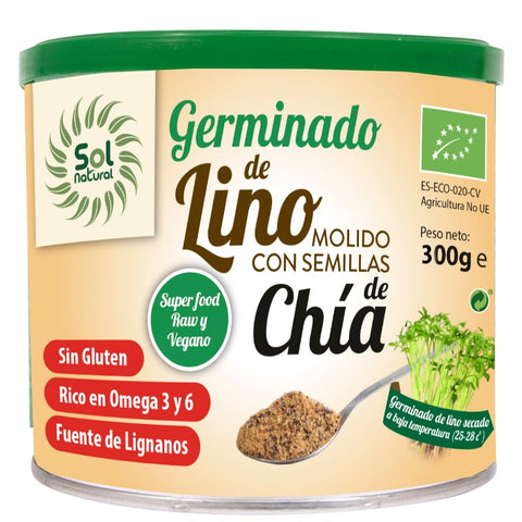 Comprar online GERMINADO DE LINO MOLIDO CON CHIA BIO 300 g de SOLNATURAL. Imagen 1