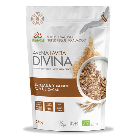 Comprar online AVENA DIVINA AVELLANA, CACAO BIO 360 gr de ISWARI. Imagen 1
